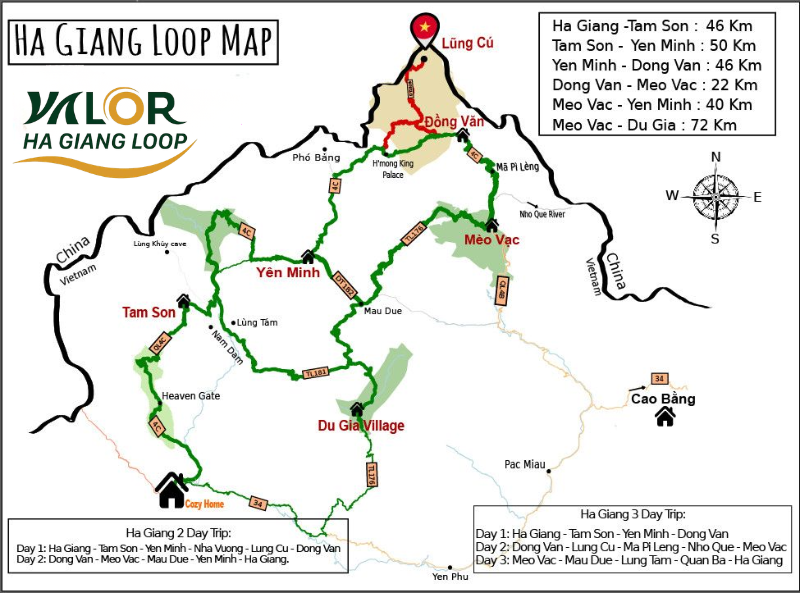Google Map of Ha Giang Loop